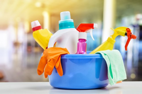 Professional deep cleaning in a modern kitchen