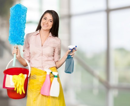 Professional cleaners working in a residential home in Bayswater North